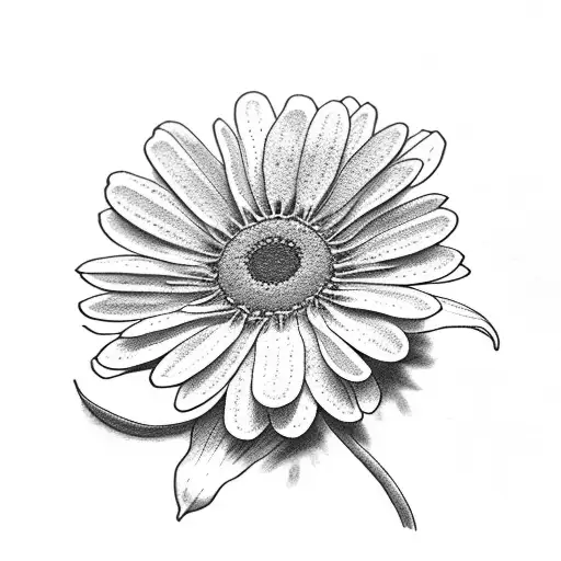 Daisy sweet pea tattoo design idea