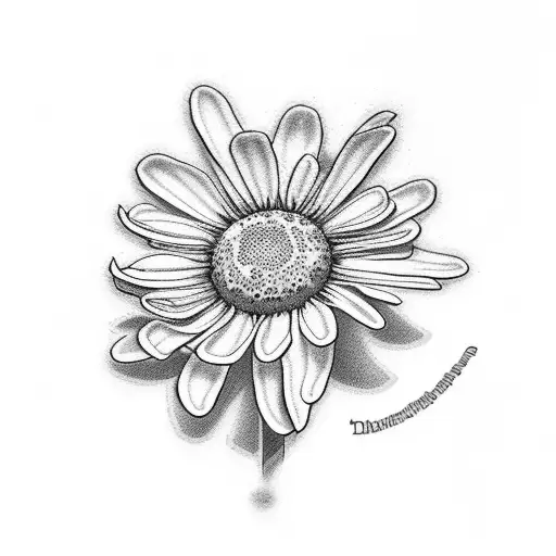 daisy sweet pea tattoo design idea