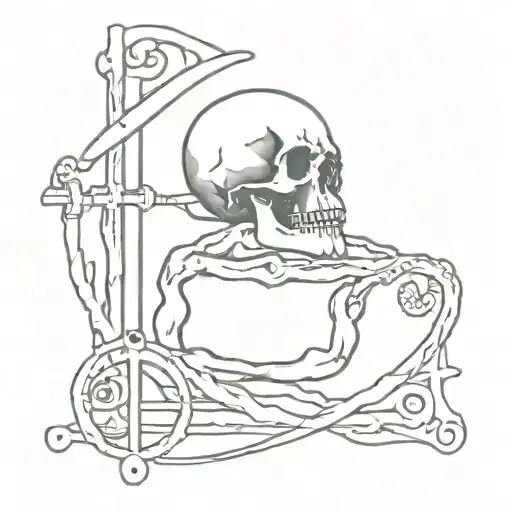 a tattoo as a sign of membership in an organization called Gilded Gallows tattoo design idea