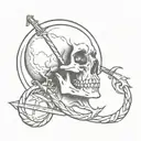 a tattoo as a sign of membership in an organization called Gilded Gallows tattoo design idea