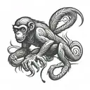 scorpio monkey zodiac sign incorporated tattoo design idea