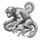 scorpio monkey zodiac sign incorporated tattoo design idea