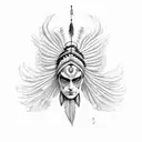 usa germany indian tattoo design idea