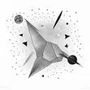 Minnesota night sky with big and little dipper constalations traced tattoo design idea