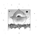 Minnesota night sky with big and little dipper constalations traced tattoo design idea