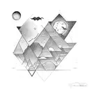 Minnesota night sky with big and little dipper constalations traced tattoo design idea