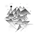 Minnesota night sky with big and little dipper constalations traced tattoo design idea