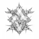 Never Finished tattered Checkered flag tattoo design idea