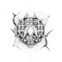 Never Finished tattered Checkered flag tattoo design idea