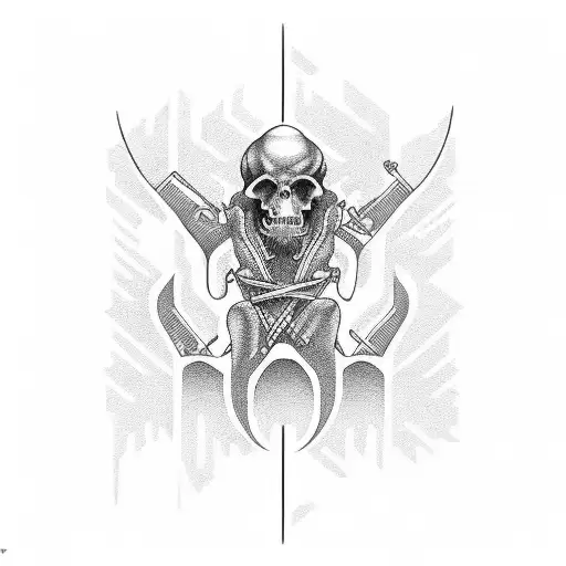 logo red hot chili peppers avec guitare  tattoo design idea