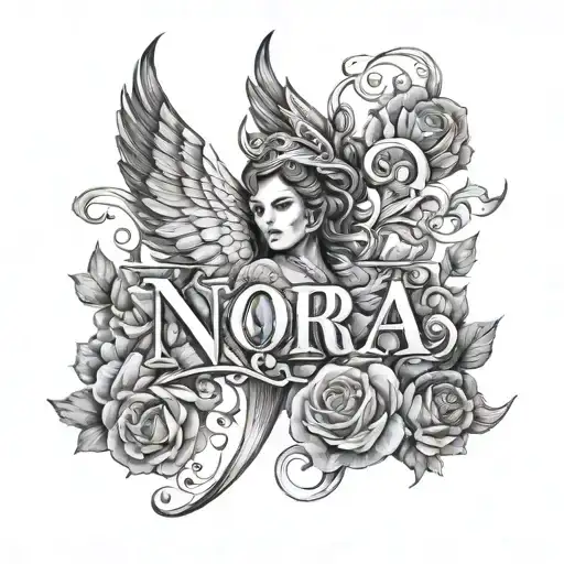 Nora born May 3rd name means light shining tattoo design idea