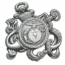 Marine corps emblem tattoo design idea