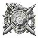 Marine corps emblem tattoo design idea