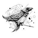 feminine raven and arrows tattoo design idea