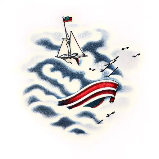 storm clouds and thunderstorms  tattoo design idea