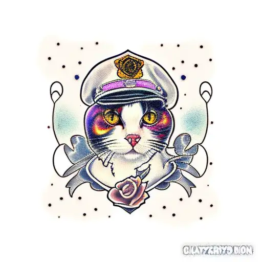 lizzie borden calico cat tattoo design idea