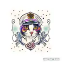 lizzie borden calico cat tattoo design idea