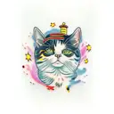 lizzie borden calico cat tattoo design idea