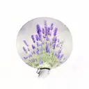 Cricketer in lavender field tattoo design idea