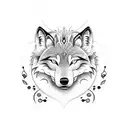 Yin and Yang wolf tattoo design idea