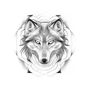 Yin and Yang wolf tattoo design idea