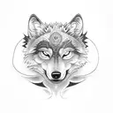 Yin and Yang wolf tattoo design idea