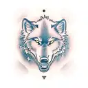 Yin and Yang with a wolf tattoo design idea