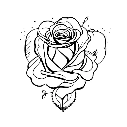 Rose Gemini  tattoo design idea