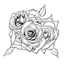 Rose Gemini  tattoo design idea