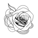 Rose Gemini  tattoo design idea
