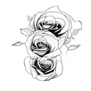 Rose Gemini  tattoo design idea