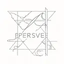 the word Persevere  tattoo design idea