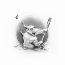 Memorable moment of learning pool from dad tattoo design idea