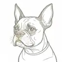 Boston terrier tattoo design idea