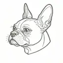 Boston terrier tattoo design idea