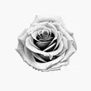 rose with scripts  tattoo design idea
