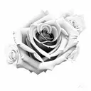 rose with scripts  tattoo design idea