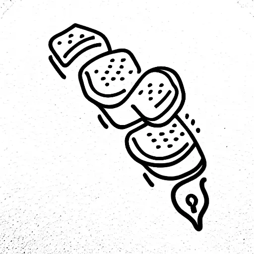 food app tattoo design idea