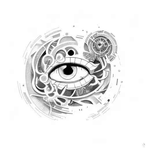 numbers 369 and 666 and 888 inside  tattoo design idea