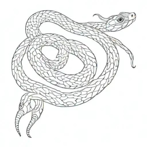 japanese snake tattoo design idea