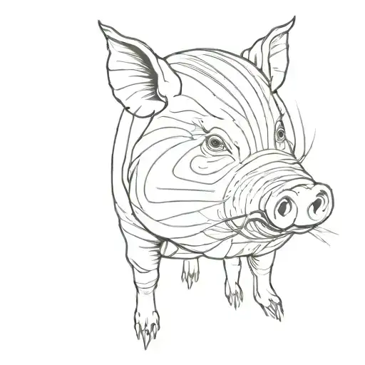 japanese pig tattoo design idea