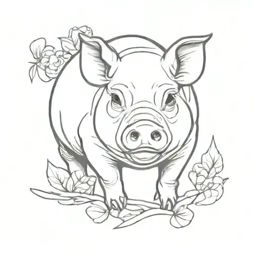 japanese pig tattoo design idea