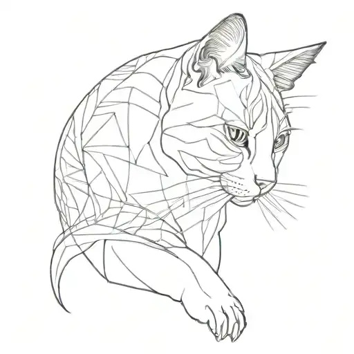 japanese cat tattoo design idea