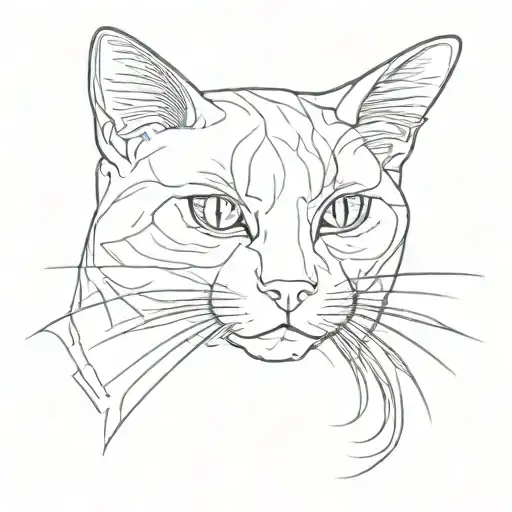 japanese cat tattoo design idea