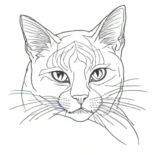 japanese cat tattoo design idea