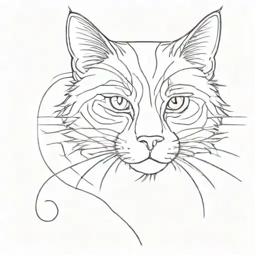 japanese cat tattoo design idea