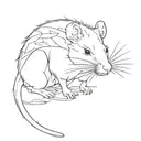 japanese rat tattoo design idea