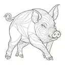 japanese pig tattoo design idea