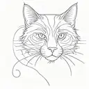 japanese cat tattoo design idea