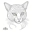 japanese cat tattoo design idea